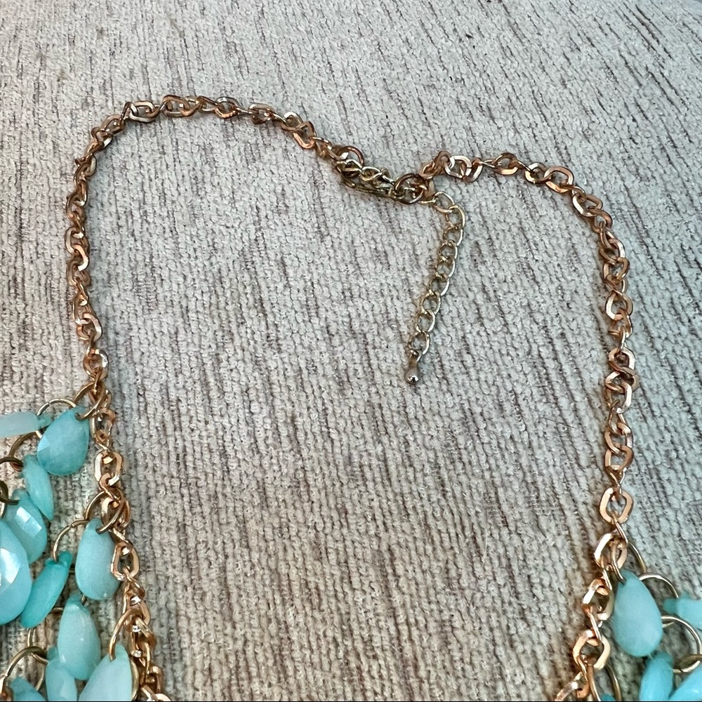 New Pendant Collar Chian sky blue necklace - Picture 4 of 4